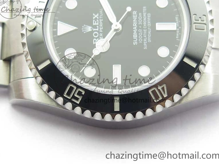 1221 Submariner 114060 No Date Black Ceramic ZZF 904L 1:1 Best Edition on SS Bracelet A Original 2989